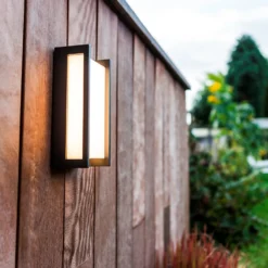 Lutec Qubo LED Rectangle Outdoor Wall Light - Anthracite -None || EGLO || Energizer Sales 13950212 1964993052280360