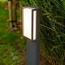 Lutec Qubo LED Outdoor Bollard Light - Anthracite -None || EGLO || Energizer Sales 13950213 1864993071817686