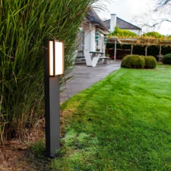 Lutec Qubo LED Outdoor Bollard Light - Anthracite -None || EGLO || Energizer Sales 13950213 2054993071842937