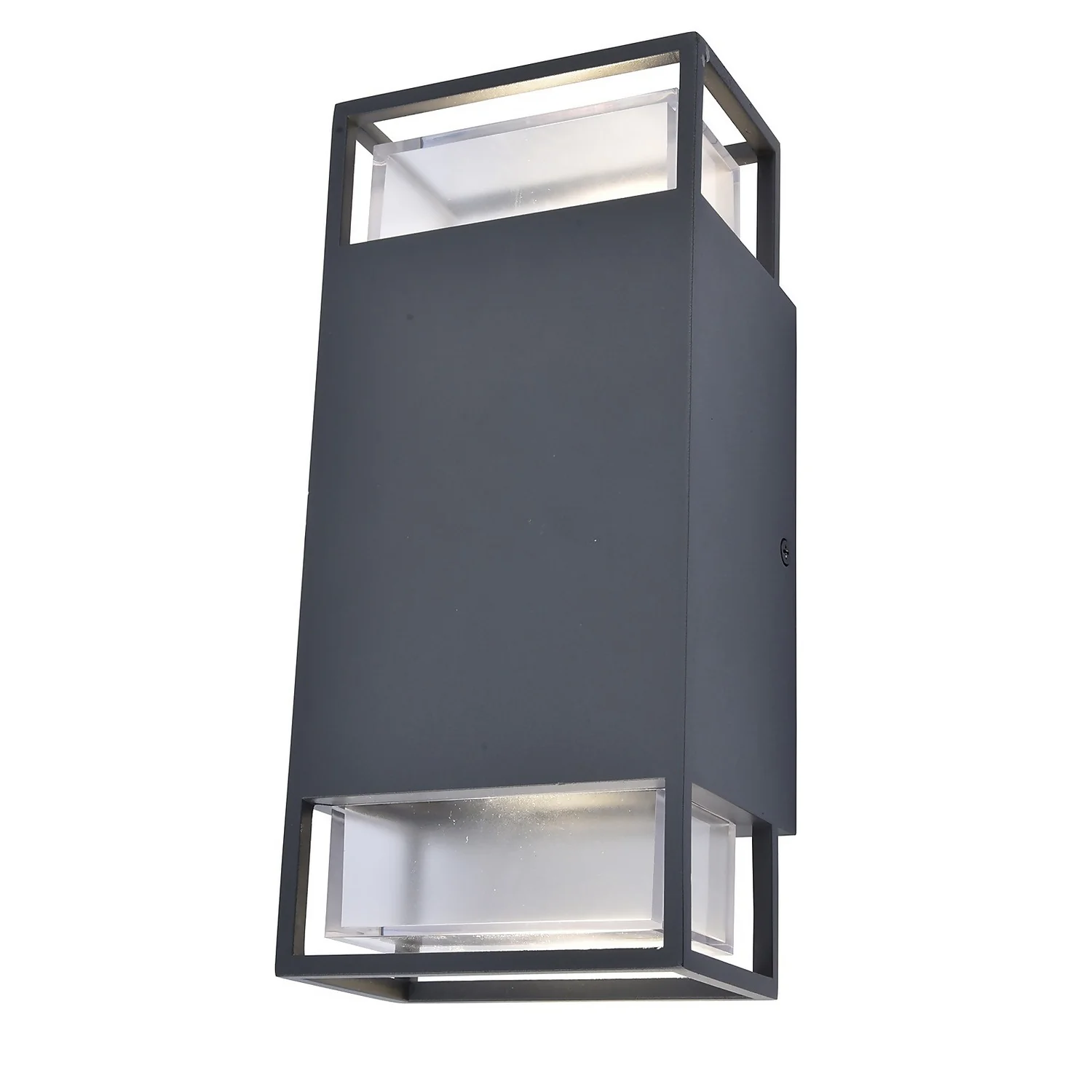 Lutec Ridge 2x GU10 Outdoor Wall Light - Anthracite 2 Lutec Ridge 2x GU10 Outdoor Wall Light - Anthracite - Image 2