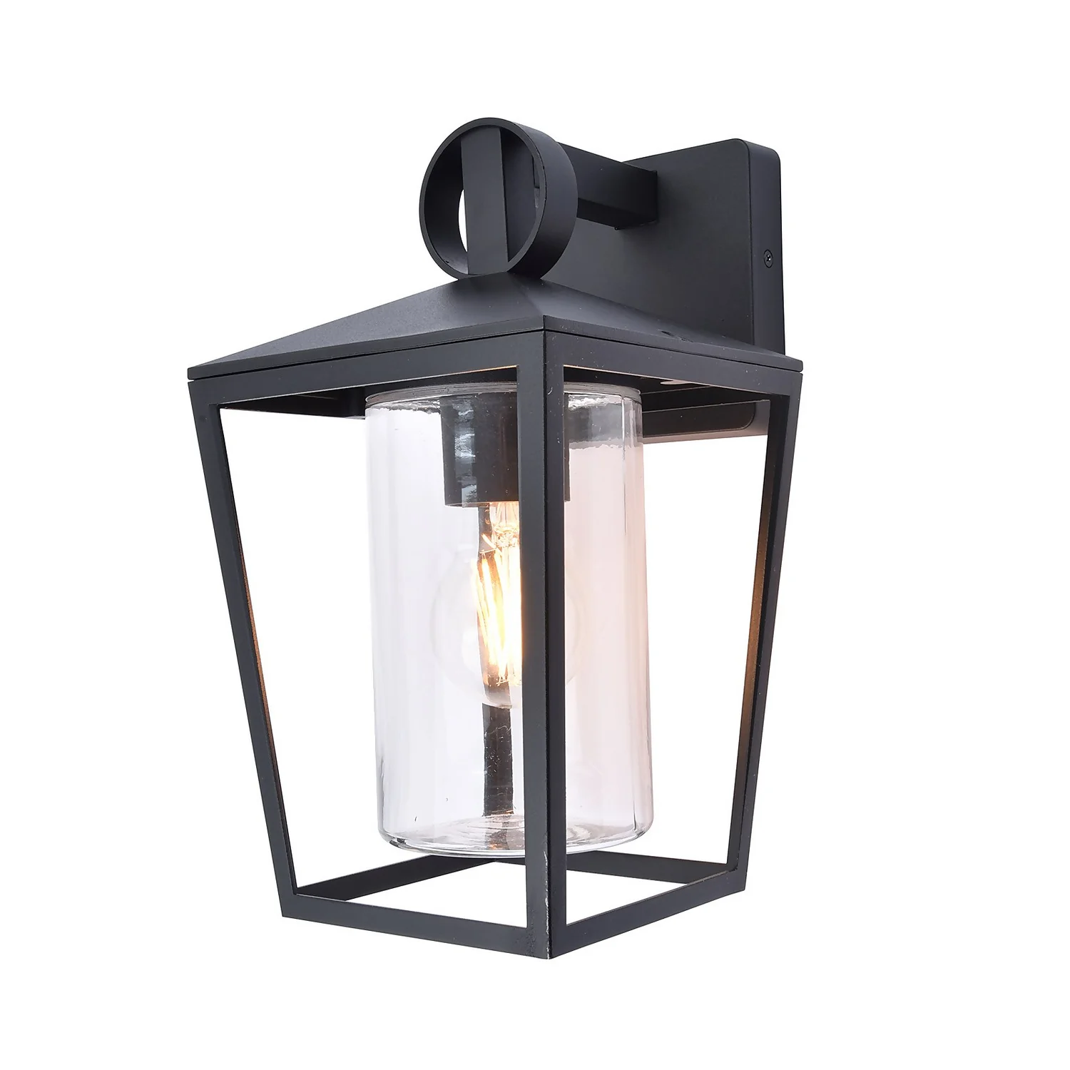 Lutec West E27 Outdoor Wall Lantern - Black 2 Lutec West E27 Outdoor Wall Lantern - Black - Image 2