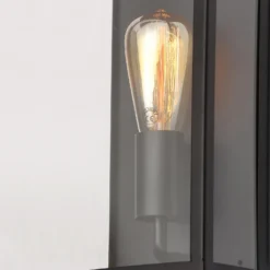 Minerva Outdoor Box Lantern Wall Light - Black -None || EGLO || Energizer Sales 13956092 1724995190332837