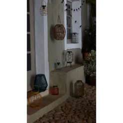 Homebase Edit Brown Rattan Solar Lantern - 31cm -None || EGLO || Energizer Sales 13956313 1675022633908442