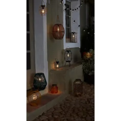 Homebase Edit Brown Rattan Solar Lantern - 31cm -None || EGLO || Energizer Sales 13956313 1705022633970671