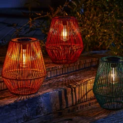 Homebase Edit Solar Rope Lantern - 30cm (Assorted Colours)