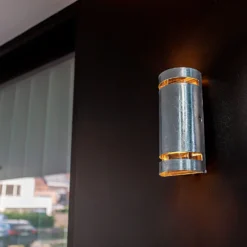 Lutec Ran 2x GU10 Outdoor Wall Light - Galvanised Steel -None || EGLO || Energizer Sales 13971738 1744993071487236