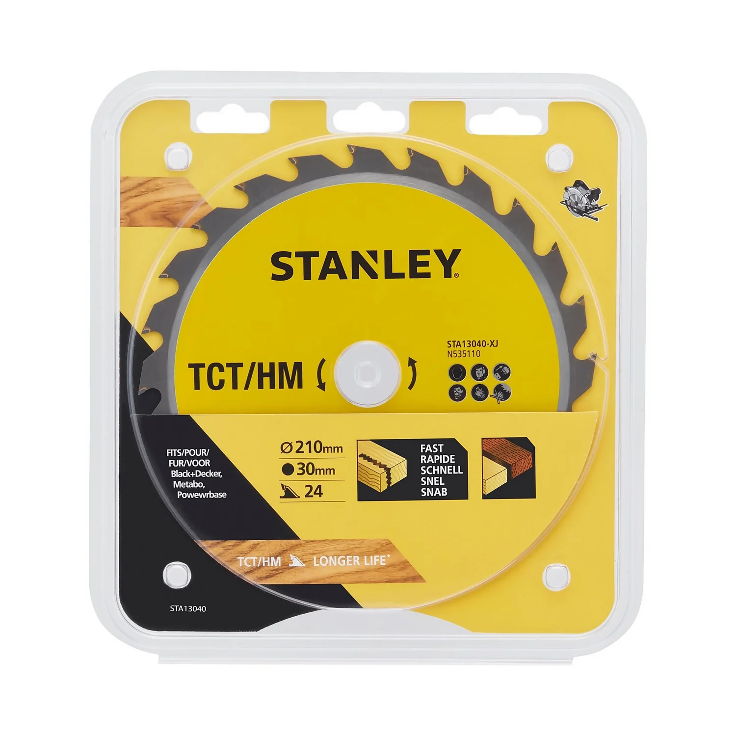 STANLEY Circular Saw Blade TCT 210 X 30 X 24T (STA13040-XJ) 2 STANLEY Circular Saw Blade TCT 210 X 30 X 24T (STA13040-XJ) - Image 2