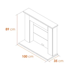 Αδάμ Adam Chester Stove Fireplace With Flat To Wall Fitting In Oak & Black With Sureflame Ripon Electric Stove In Black, 39 Inch -None || EGLO || Energizer Sales 14188417 4265009419009131