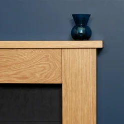 Αδάμ Adam Chester Stove Fireplace With Flat To Wall Fitting In Oak & Black With Sureflame Ripon Electric Stove In Black, 39 Inch -None || EGLO || Energizer Sales 14188417 5685009418826209