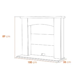 Αδάμ Adam Huxley In Pure White & Grey With Aviemore Electric Stove In Black, 39 Inch -None || EGLO || Energizer Sales 14188420 1795009418994338