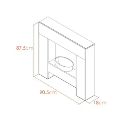 Αδάμ Adam Cubist Electric Fireplace Suite With Flat To Wall Fitting In Grey, 36 Inch -None || EGLO || Energizer Sales 14188421 1765009418898905