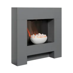 Αδάμ Adam Cubist Electric Fireplace Suite With Flat To Wall Fitting In Grey, 36 Inch -None || EGLO || Energizer Sales 14188421 1775009418748212