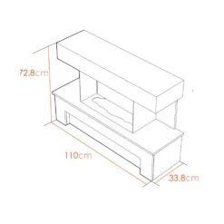 Αδάμ Adam Havana Fireplace Suite With Remote Control In Pure White, 43 Inch -None || EGLO || Energizer Sales 14188423 3255009419211415