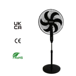 Homebase 18 Inch 6 Blade Pedestal Fan With Remote Control -None || EGLO || Energizer Sales 14198670 5775028094328286