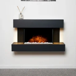 Αδάμ Adam Manola Wall Mounted Electric Suite With Downlights & Remote Control In Charcoal Grey, 39 Inch -None || EGLO || Energizer Sales 14199607 1655009419890711