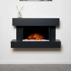 Αδάμ Adam Manola Wall Mounted Electric Suite With Downlights & Remote Control In Charcoal Grey, 39 Inch -None || EGLO || Energizer Sales 14199607 2925009419831611