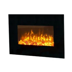 Sureflame WM-9334 Electric Wall Mounted Fire With Remote Control In Black, 26 Inch -None || EGLO || Energizer Sales 14199608 4445009418846960