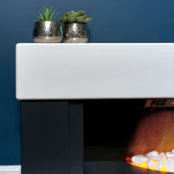 Αδάμ Adam Verona Fireplace Suite In Pure White & Charcoal Grey, 48 Inch -None || EGLO || Energizer Sales 14199613 5985009418230178