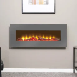 Sureflame WM-9505 Electric Wall Mounted Fire With Remote Control In Grey, 42 Inch -None || EGLO || Energizer Sales 14199614 3015009418804555