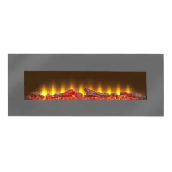 Sureflame WM-9505 Electric Wall Mounted Fire With Remote Control In Grey, 42 Inch