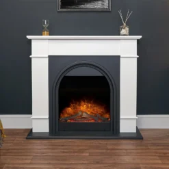 Αδάμ Adam Chesterfield Electric Fireplace Suite With Flat To Wall Fitting In White & Charcoal Grey, 44 Inch 13 Αδάμ Adam Chesterfield Electric Fireplace Suite With Flat To Wall Fitting In White & Charcoal Grey, 44 Inch -None || EGLO || Energizer Sales 14199615 1735009419846425