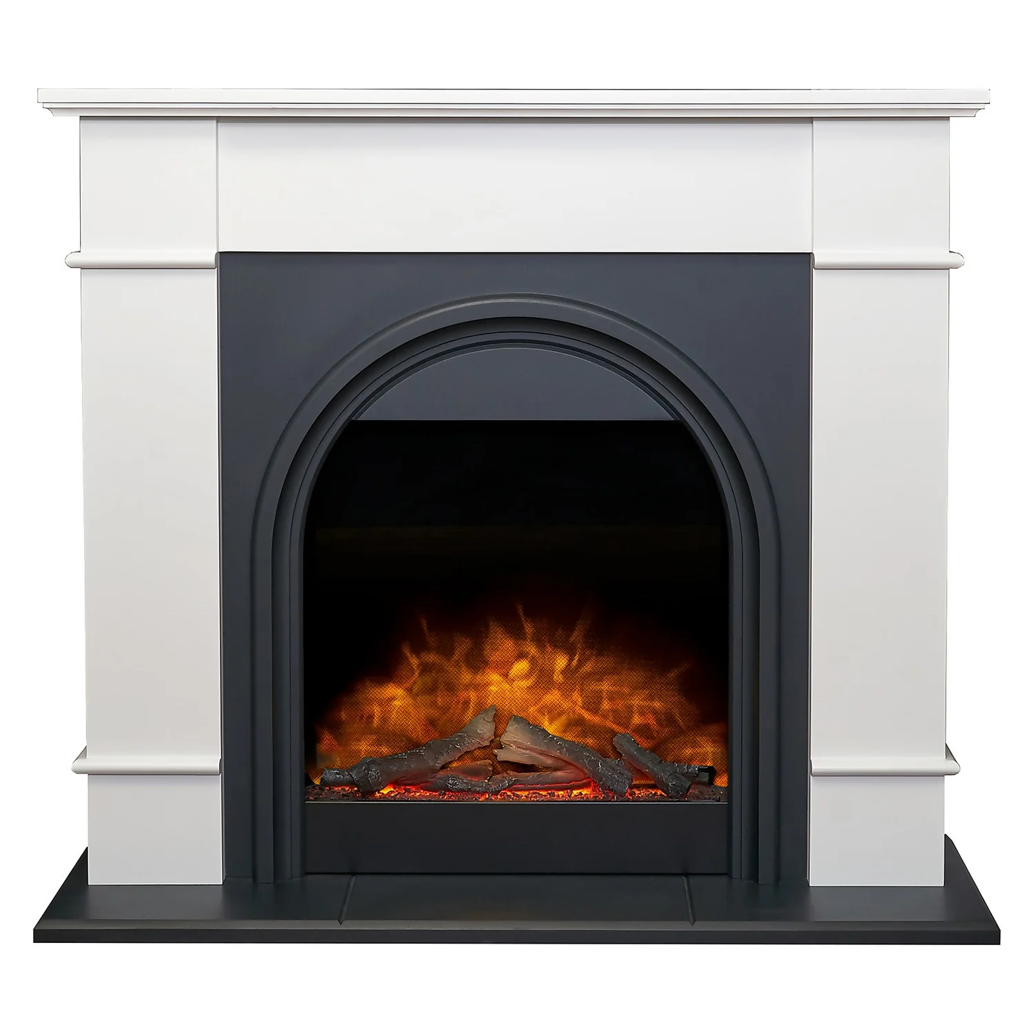 Αδάμ Adam Chesterfield Electric Fireplace Suite With Flat To Wall Fitting In White & Charcoal Grey, 44 Inch 1 Αδάμ Adam Chesterfield Electric Fireplace Suite With Flat To Wall Fitting In White & Charcoal Grey, 44 Inch