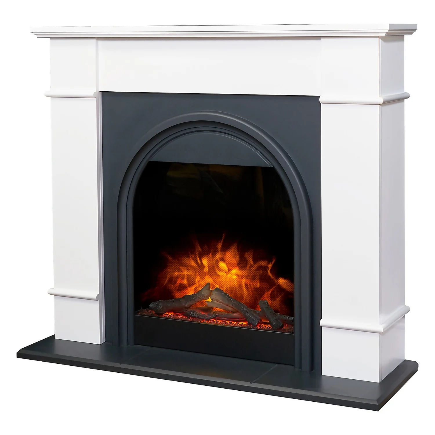 Αδάμ Adam Chesterfield Electric Fireplace Suite With Flat To Wall Fitting In White & Charcoal Grey, 44 Inch 5 Αδάμ Adam Chesterfield Electric Fireplace Suite With Flat To Wall Fitting In White & Charcoal Grey, 44 Inch - Image 5
