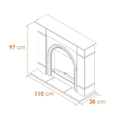 Αδάμ Adam Chesterfield Electric Fireplace Suite With Flat To Wall Fitting In White & Charcoal Grey, 44 Inch 15 Αδάμ Adam Chesterfield Electric Fireplace Suite With Flat To Wall Fitting In White & Charcoal Grey, 44 Inch -None || EGLO || Energizer Sales 14199615 8985009419925094