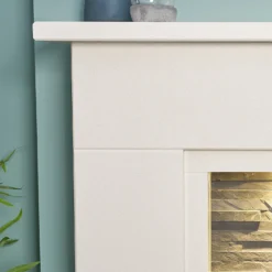 Acantha Miramar White Marble Stove Fireplace With Downlights & Woodhouse Electric Stove In Grey, 54 Inch 9 Acantha Miramar White Marble Stove Fireplace With Downlights & Woodhouse Electric Stove In Grey, 54 Inch -None || EGLO || Energizer Sales 14199619 1255009418169866