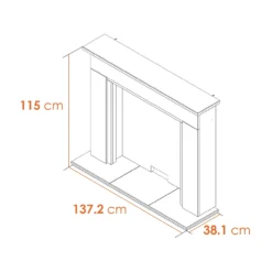 Acantha Miramar White Marble Stove Fireplace With Downlights & Woodhouse Electric Stove In Grey, 54 Inch 13 Acantha Miramar White Marble Stove Fireplace With Downlights & Woodhouse Electric Stove In Grey, 54 Inch -None || EGLO || Energizer Sales 14199619 2045009418378894