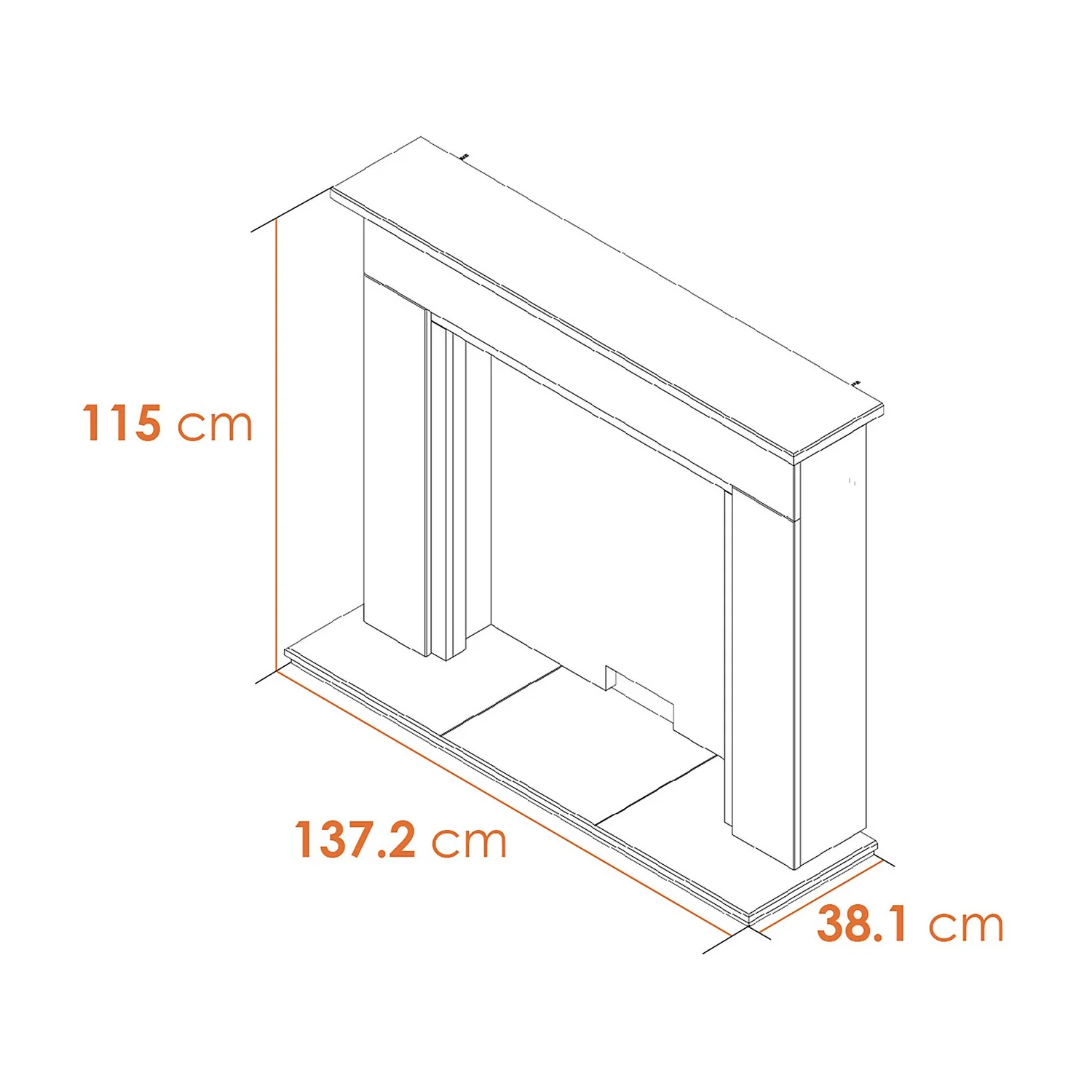 Acantha Miramar White Marble Stove Fireplace With Downlights & Woodhouse Electric Stove In Grey, 54 Inch 7 Acantha Miramar White Marble Stove Fireplace With Downlights & Woodhouse Electric Stove In Grey, 54 Inch - Image 7