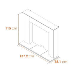 Acantha Montara Crystal White Marble Fireplace With Downlights & Woodhouse Electric Stove In Black, 54 Inch 11 Acantha Montara Crystal White Marble Fireplace With Downlights & Woodhouse Electric Stove In Black, 54 Inch -None || EGLO || Energizer Sales 14199621 6525009419613619