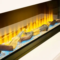 Acantha Aspen White Marble & Slate Fireplace Suite With Downlights, 69 Inch -None || EGLO || Energizer Sales 14199622 1665009418226467