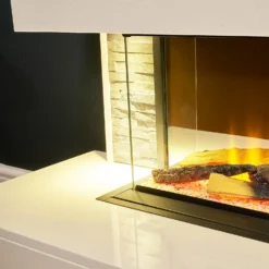 Acantha Aspen White Marble & Slate Fireplace Suite With Downlights, 50 Inch -None || EGLO || Energizer Sales 14199623 2145009417876670