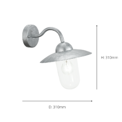 Eglo Milton Outdoor Wall Light - Stainless Steel -None || EGLO || Energizer Sales 14222374 1155020562528244