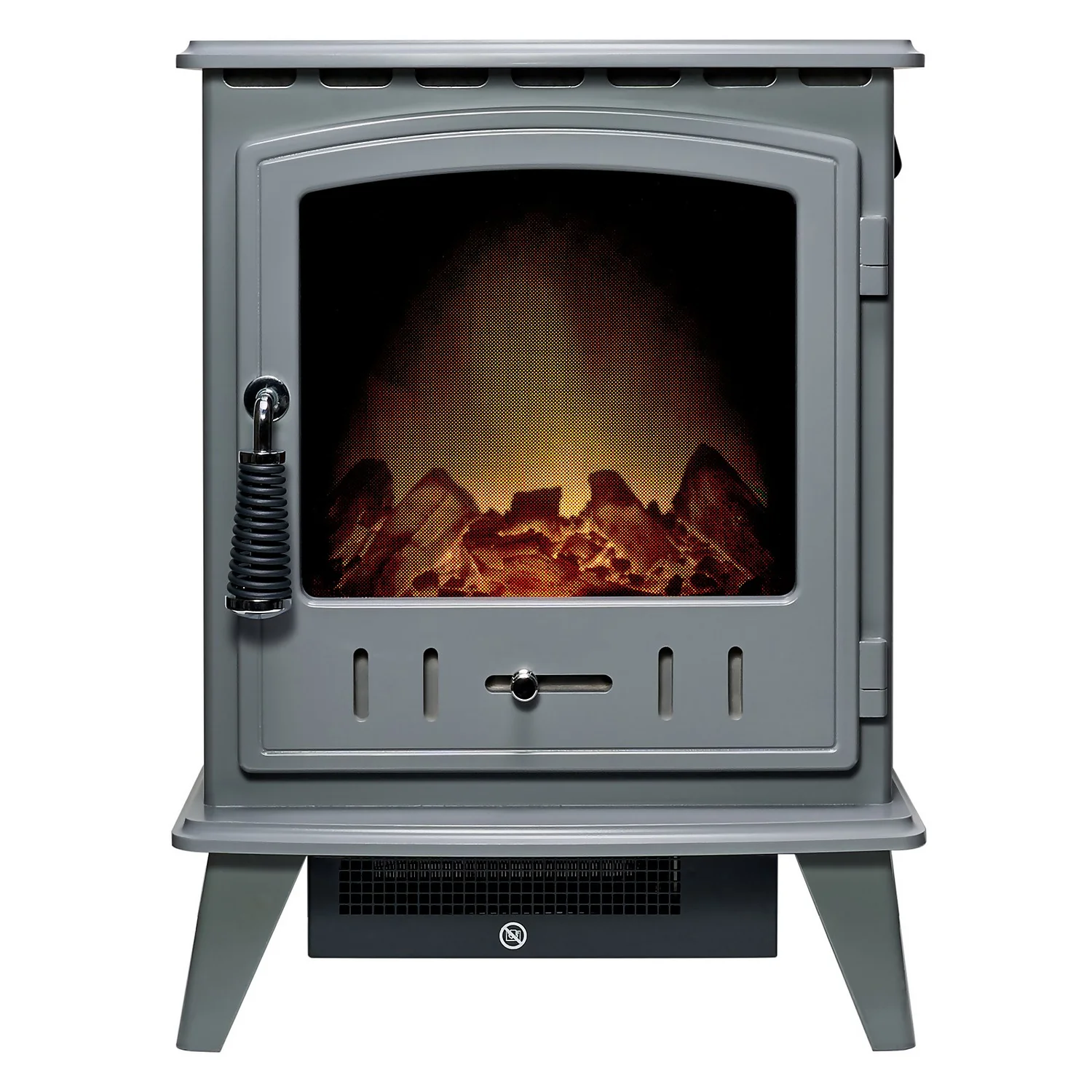 Αδάμ Adam Aviemore 1800W Freestanding Electric Stove With LED Flame Effect - Grey Enamel 1 Αδάμ Adam Aviemore 1800W Freestanding Electric Stove With LED Flame Effect - Grey Enamel