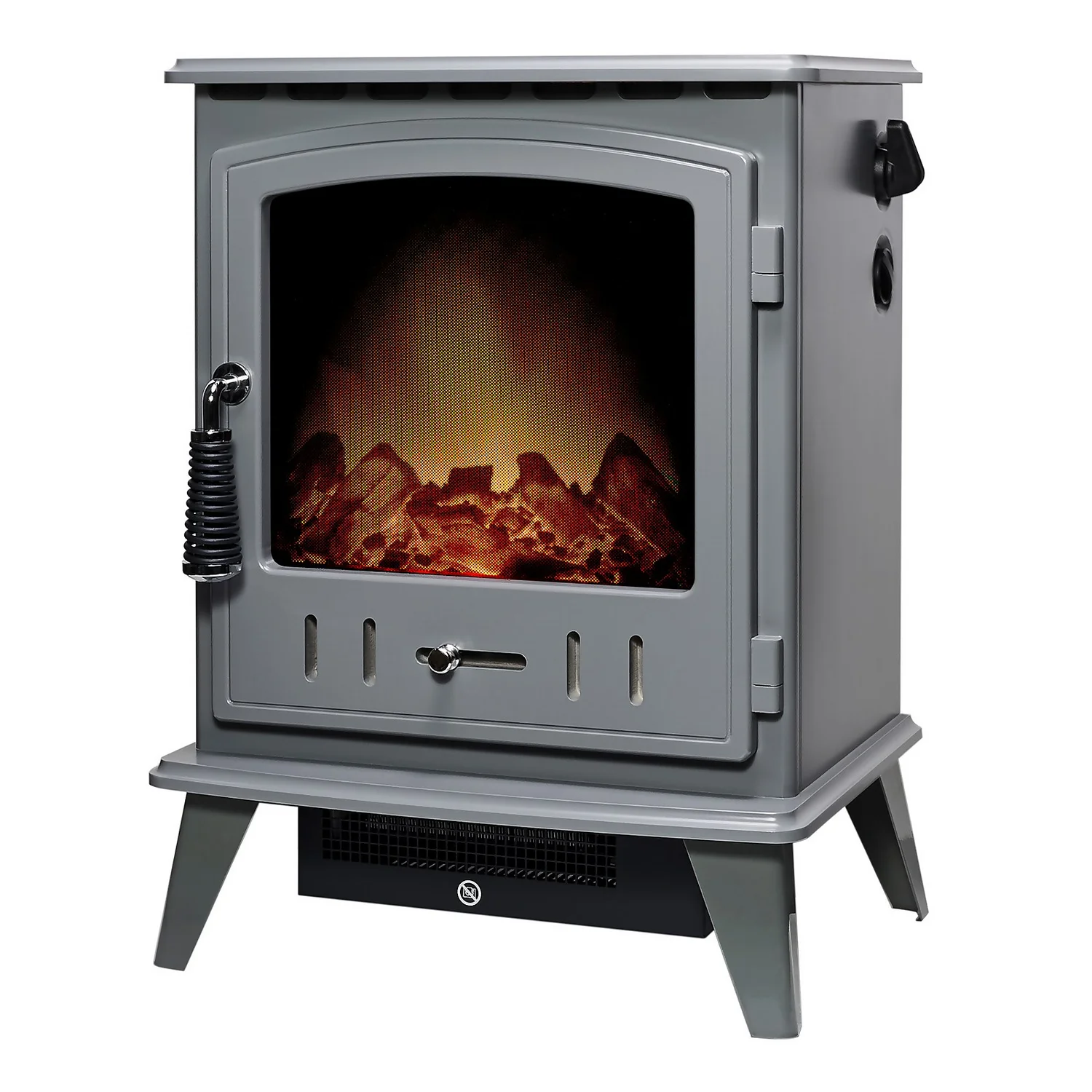 Αδάμ Adam Aviemore 1800W Freestanding Electric Stove With LED Flame Effect - Grey Enamel 5 Αδάμ Adam Aviemore 1800W Freestanding Electric Stove With LED Flame Effect - Grey Enamel - Image 5