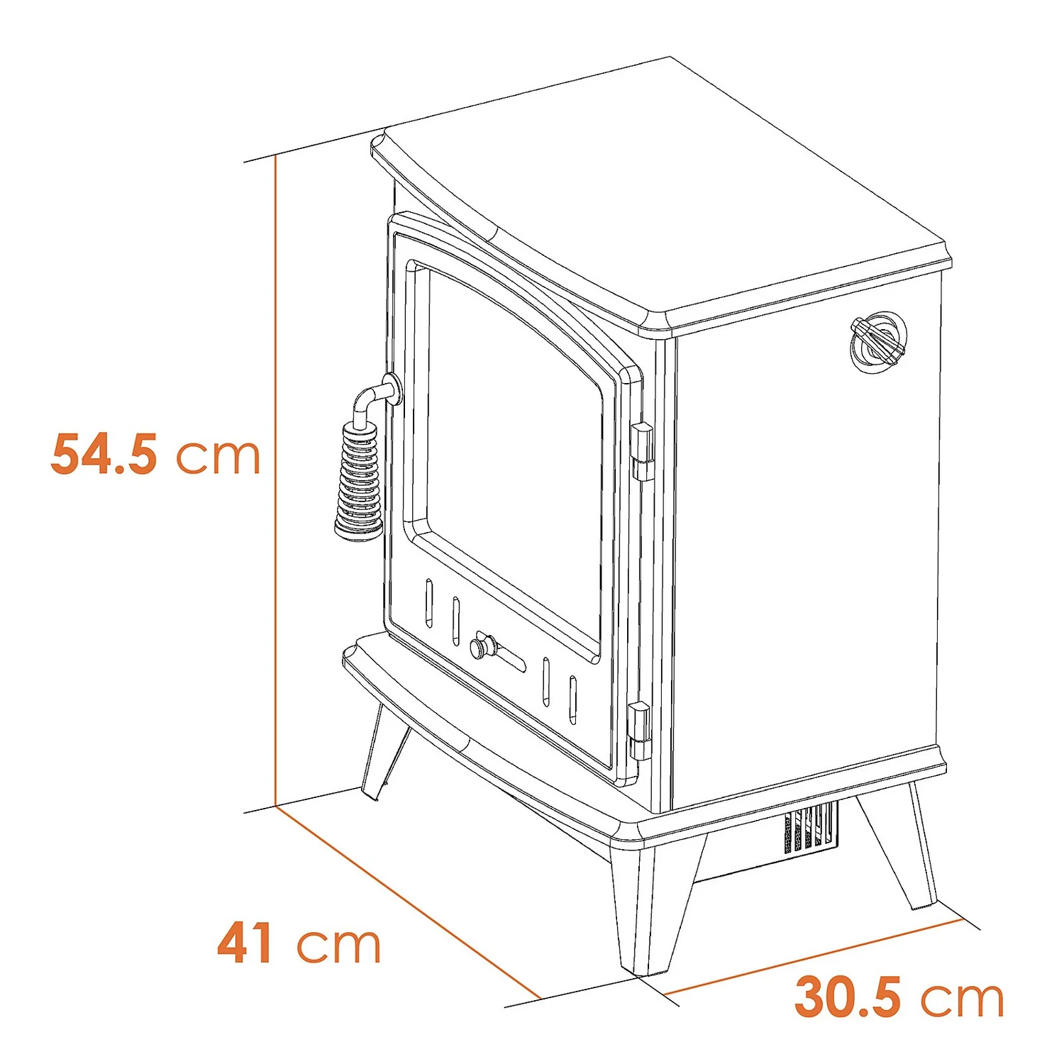 Αδάμ Adam Aviemore 1800W Freestanding Electric Stove With LED Flame Effect - Grey Enamel 7 Αδάμ Adam Aviemore 1800W Freestanding Electric Stove With LED Flame Effect - Grey Enamel - Image 7