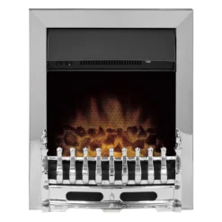 Αδάμ Adam Blenheim 2000W Electric Fire With Inset Fitting And LED Flame Effect - Chrome
