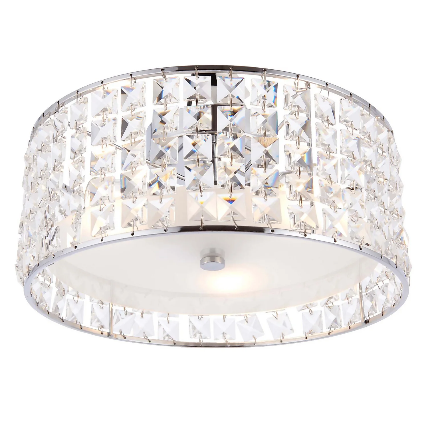 Belfont Bathroom Flush Ceiling Light - Chrome 2 Belfont Bathroom Flush Ceiling Light - Chrome - Image 2