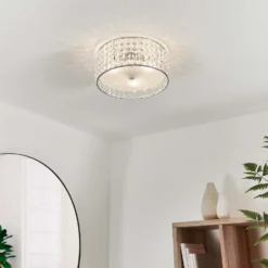 Belfont Bathroom Flush Ceiling Light - Chrome 9 Belfont Bathroom Flush Ceiling Light - Chrome -None || EGLO || Energizer Sales 14301793 7905038437966687