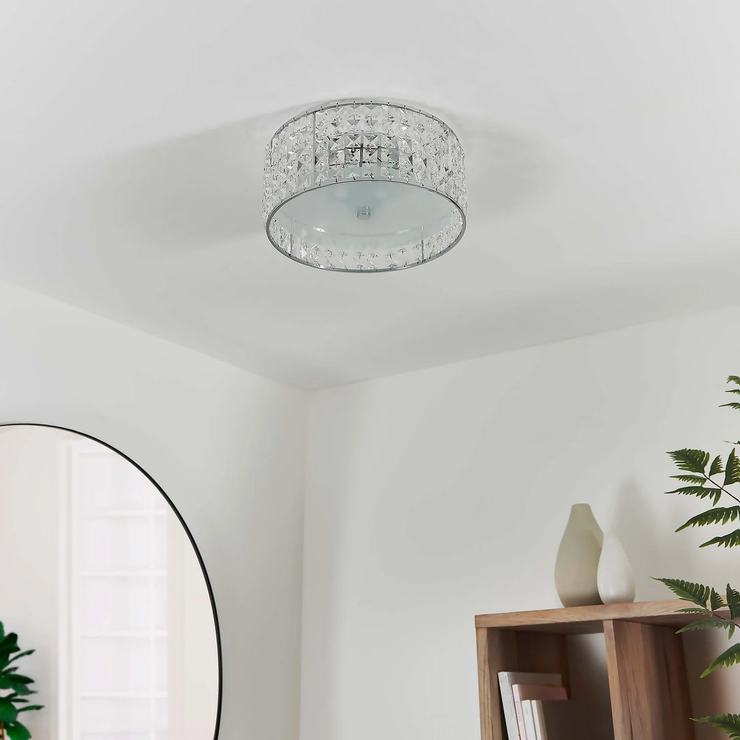 Belfont Bathroom Flush Ceiling Light - Chrome 4 Belfont Bathroom Flush Ceiling Light - Chrome - Image 4