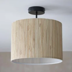 Caen Semi Flush Ceiling Light - Natural -None || EGLO || Energizer Sales 14301796 1175038438947531