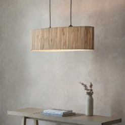 Caen Linear Pendant Ceiling Light - Natural -None || EGLO || Energizer Sales 14301798 1245038439771427