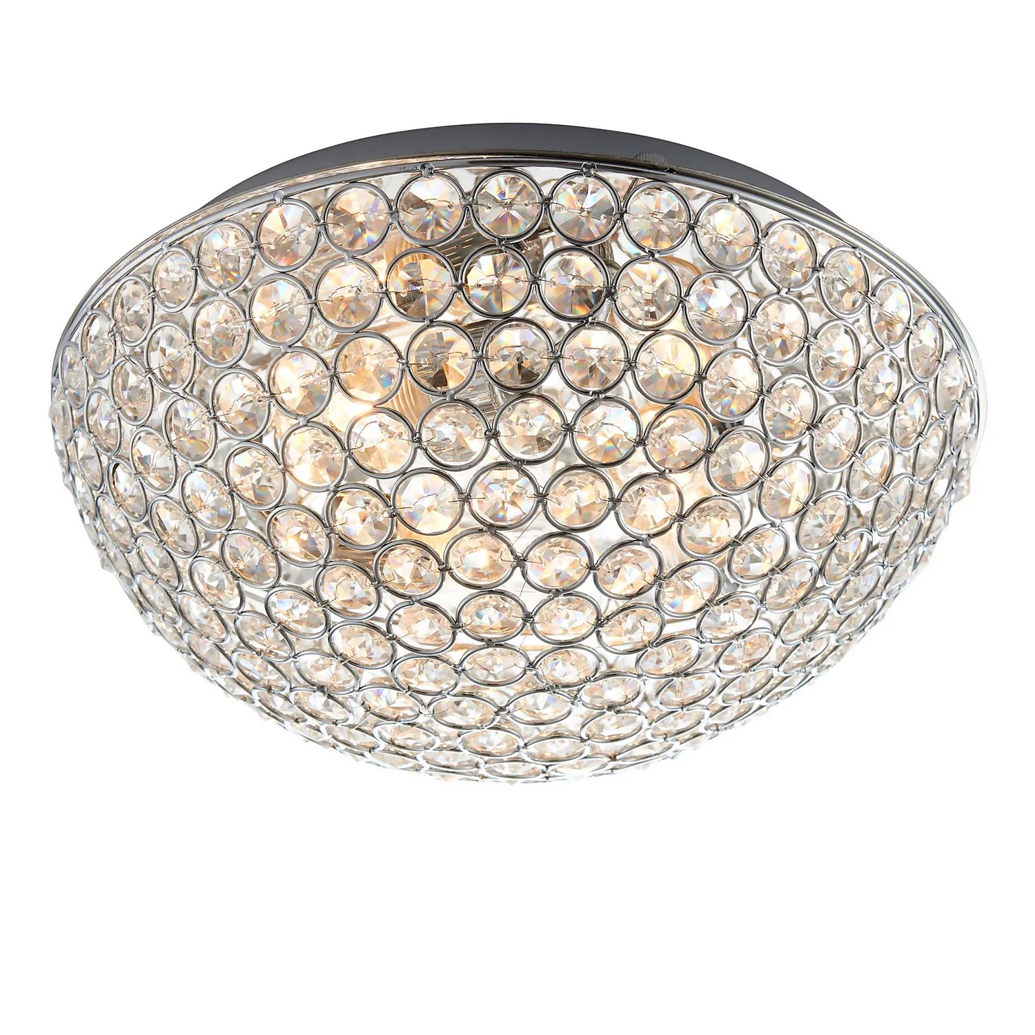 Daless Bathroom Flush Ceiling Light - Chrome Effect 2 Daless Bathroom Flush Ceiling Light - Chrome Effect - Image 2