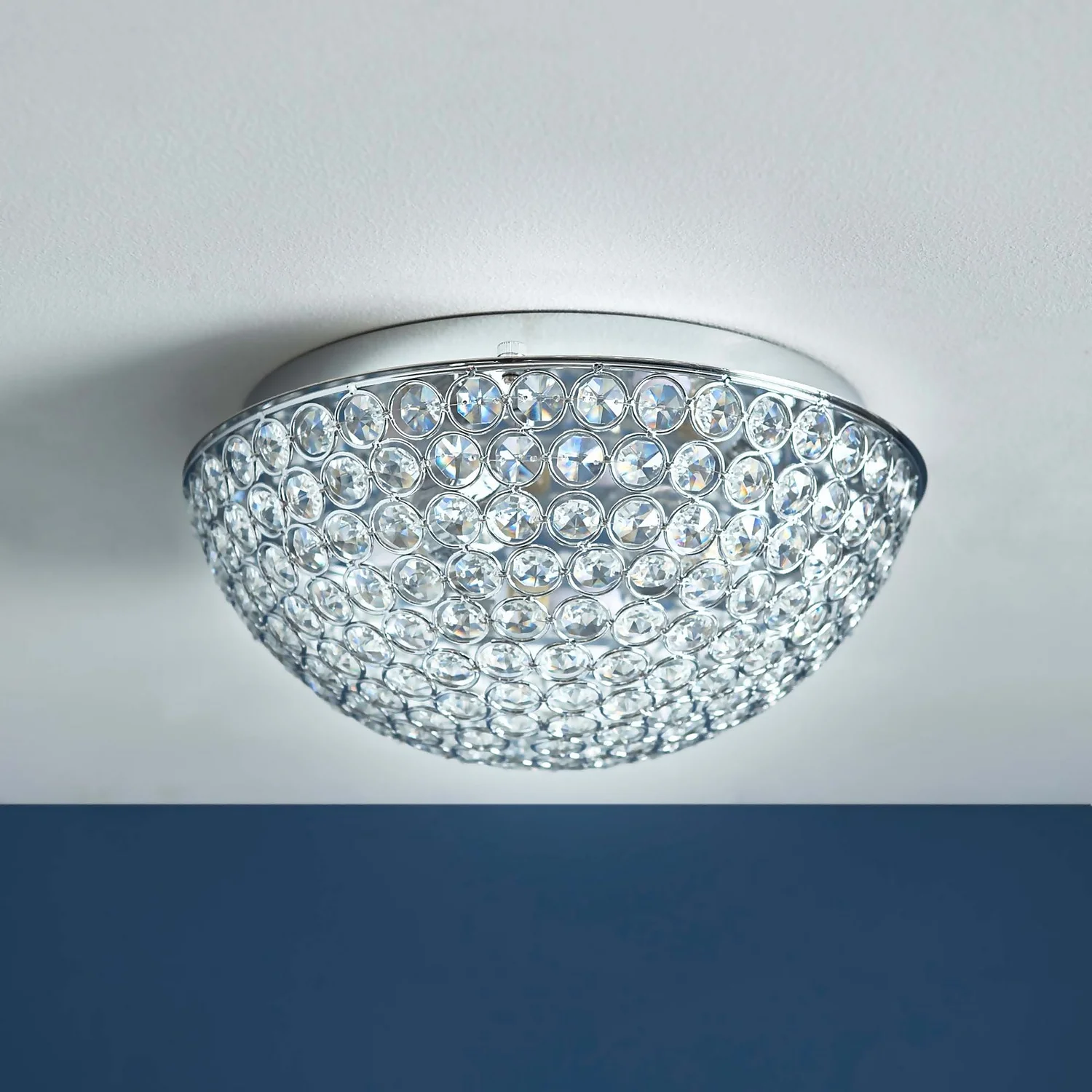 Daless Bathroom Flush Ceiling Light - Chrome Effect 4 Daless Bathroom Flush Ceiling Light - Chrome Effect - Image 4