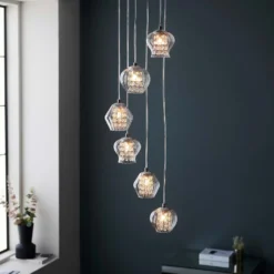 Clashmore Cluster Pendant Ceiling Light - Chrome Effect -None || EGLO || Energizer Sales 14301803 9875038437910002