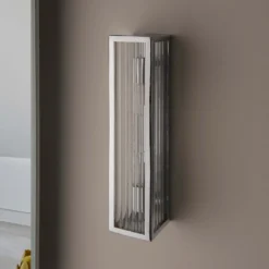Daltra Large Ribbed Bathroom Wall Light - Chrome Effect -None || EGLO || Energizer Sales 14301806 1605038439292456