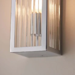 Daltra Large Ribbed Bathroom Wall Light - Chrome Effect -None || EGLO || Energizer Sales 14301806 7615038439334714