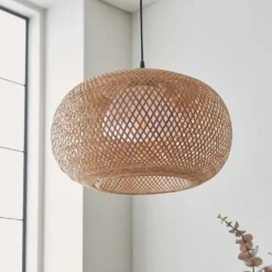 Laggan Globe Pendant Ceiling Light - Natural -None || EGLO || Energizer Sales 14301815 1065038440025155